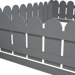 Merax Full Size House Bed Frame With Fence - White -Furniture Kids Store 7a10a652 8ed5 4dea a33f 129b4d5f08f2