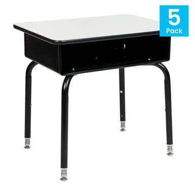 5 Pack Student Desks With Open Front Metal Book Boxes - School Desk - 24"W X 18"D X 22.25" - 31.25"H - Gray 11 5 Pack Student Desks With Open Front Metal Book Boxes - School Desk - 24"W X 18"D X 22.25" - 31.25"H - Gray - Image 10