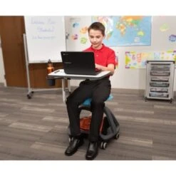 Luxor All-In-One Student Desk And Chair - Blue/Multi -Furniture Kids Store 7b338430 14d5 4683 afd2 99e6e9992a11