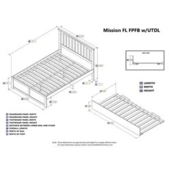 Mission Full Platform Bed With Footboard And Twin Trundle In Walnut - Brown - Full 15 Mission Full Platform Bed With Footboard And Twin Trundle In Walnut - Brown - Full -Furniture Kids Store 7ca61938 4028 4897 b50d 63f8bc6a6021