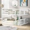 Nestfair Full Over Full Bunk Bed With Ladder - White 1 Nestfair Full Over Full Bunk Bed With Ladder - White -Furniture Kids Store 7dbd9d78 b8df 424e 85b0 90006035d0b7