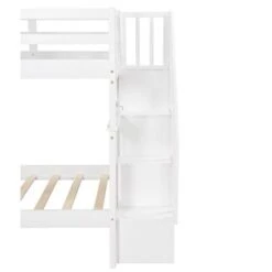 Stairway Twin-Over-Twin Bunk Bed With Storage And Guard Rail - Espresso -Furniture Kids Store 88cb4b67 ca34 44df 974b 5b8bf710ed7b