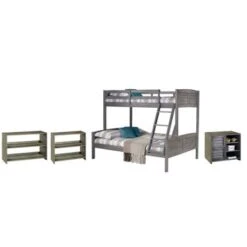 Twin Over Full Bunk With Case Goods - Bunk, 3 Drawer Chest, 2 Drawer Chest,Bookcase -Furniture Kids Store 8a7bea8e 9cb7 4e11 919c 69d6899e655e
