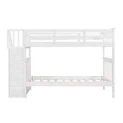 Stairway Twin-Over-Twin Bunk Bed With Storage And Guard Rail - Espresso -Furniture Kids Store 8c33f628 e7a6 414c 86f0 7da90bd58a4b