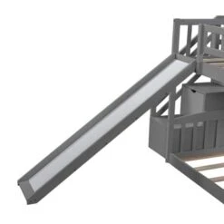 Stairway Twin Over Twin Bunk Bed With Two Drawers And Slide - Grey -Furniture Kids Store 8d7c95cf 8abd 4e63 89bb d7cfbe8784c4