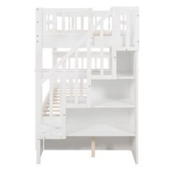 Stairway Twin-Over-Twin Bunk Bed With Storage And Guard Rail - Espresso -Furniture Kids Store 91ae8016 9f52 4d84 9bd1 07451a566b0e