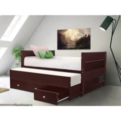 Taylor & Olive Begonia Twin Bed With Twin Trundle & 3 Built In Drawers - Weathered Grey -Furniture Kids Store 92d817c8 5eaa 4dda a9eb bbcc39d2564b