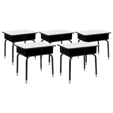 5 Pack Student Desks With Open Front Metal Book Boxes - School Desk - 24"W X 18"D X 22.25" - 31.25"H - Gray 12 5 Pack Student Desks With Open Front Metal Book Boxes - School Desk - 24"W X 18"D X 22.25" - 31.25"H - Gray - Image 11