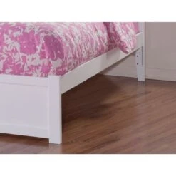 Madison Twin Platform Bed With Footboard And 2 Drawers In White - White - Twin -Furniture Kids Store 9753310e 9edc 4862 a42f 0604203dddc9