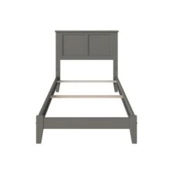 Madison Twin Platform Bed With Open Foot In Grey - Grey - Twin -Furniture Kids Store 99b84295 d68f 4906 8e93 d88caadea442