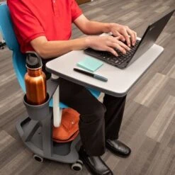 Luxor All-In-One Student Desk And Chair - Blue/Multi -Furniture Kids Store 99e0dfab 53f0 4e1f 97da cdf5bad92071