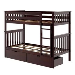 Max And Lily Twin Bunk Bed With Storage Drawers - Grey -Furniture Kids Store a1bde353 afae 4dfc 8a69 3aabe97bd8d4