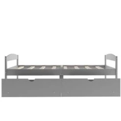 Nestfair Twin Size Platform Bed With 2-Drawers - White -Furniture Kids Store a564afe3 2de0 48fa aa22 d449f6df4f2e
