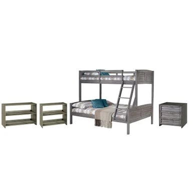 Twin Over Full Bunk With Case Goods - Bunk, 2 Drawer Chest, Bookcase, Small Bookcase 5 Twin Over Full Bunk With Case Goods - Bunk, 2 Drawer Chest, Bookcase, Small Bookcase - Image 3