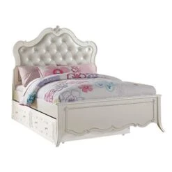 ACME Furniture Edalene Bed, Pearl White - Full