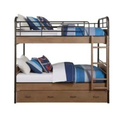 ACME Adams Twin/Twin Bunk Bed & Trundle, Antique Oak -Furniture Kids Store a97a422c 9759 4a5f 8b66 83d4c099f01c