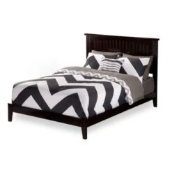 Nantucket Full Platform Bed With Open Foot Board In Espresso - Brown - Full