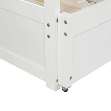 Extending Daybed With Trundle, Wooden Daybed With Trundle - Grey 10 Extending Daybed With Trundle, Wooden Daybed With Trundle - Grey - Image 8