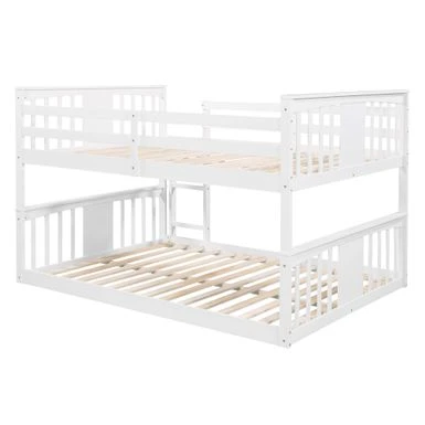 Nestfair Full Over Full Bunk Bed With Ladder - White 14 Nestfair Full Over Full Bunk Bed With Ladder - White - Image 12