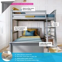 Max And Lily L Shaped Twin Over Twin Bunk Bed With Bookcase - Grey 18 Max And Lily L Shaped Twin Over Twin Bunk Bed With Bookcase - Grey -Furniture Kids Store ae3e84b2 3d30 457e 95bf dda96ee5bcac