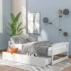 Nestfair Twin Size Platform Bed With 2-Drawers - White -Furniture Kids Store b5c3c4f6 a350 4530 8382 6190fda88380