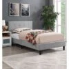 Copper Grove Silistra Twin-size Light Grey Fabric Platform Bed With Tufted Headboard -Furniture Kids Store b89b5b50 c573 4833 99c7 5c28811d0883