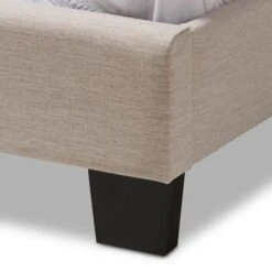 Taylor & Olive Tuxbury Upholstered Twin Platform Bed - Beige -Furniture Kids Store b96f925e 5bab 4d1b aea1 68c317a8896f