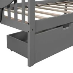 Merax Twin/Full Daybed With Two Drawers, Wood Slat Support - Grey - Twin -Furniture Kids Store bbb25887 3dc0 4367 adbd 4fba644b854b