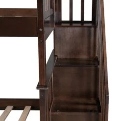 Stairway Twin-Over-Twin Bunk Bed With Storage And Guard Rail - Espresso -Furniture Kids Store bcb0fbd6 be99 4f98 9a64 e6184eec3a5f