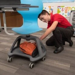 Luxor All-In-One Student Desk And Chair - Blue/Multi -Furniture Kids Store bece0f0c 4d12 449a ad82 00d7c0a184e4