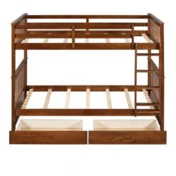 Twin-Over-Twin Bunk Bed With Ladders And Two Storage Drawers - White -Furniture Kids Store c41e788b d0a6 44cd 8a2e 0e42ffacb893