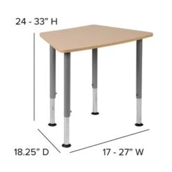 Hex Collaborative Adjustable Student Desk - Home And Classroom - Natural -Furniture Kids Store c6412dc9 a597 4ff7 a6ae 716a05ea316a