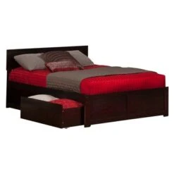 Orlando Full Platform Bed With Footboard And 2 Bed Drawers In Espresso - Espresso - Full -Furniture Kids Store c6aa273b cd6a 4e51 a5eb b151af2e4141