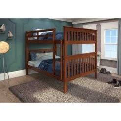 Espresso Full Over Full Mission Bunk Bed With Drawers Or Twin Trundle - Full - With Drawers -Furniture Kids Store c78585cf 795f 4d8e b096 339b89fb3364