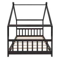 Twin Size House Bed Wood Bed - Espresso -Furniture Kids Store cc6a1917 1521 4bf9 81dd eff69d4dc317