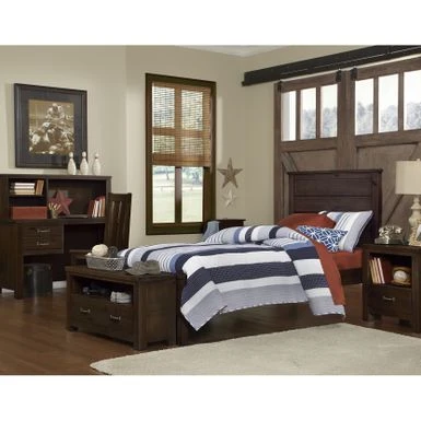 Hillsdale Highlands Twin Alex Panel Bed With Storage, Espresso - Espresso - Twin