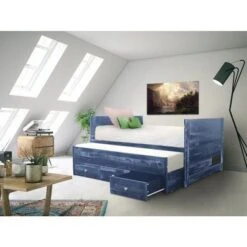 Taylor & Olive Begonia Twin Bed With Twin Trundle & 3 Built In Drawers - Weathered Grey -Furniture Kids Store d3a25c5e 4f53 44b8 8ef6 51e8ebaffda7