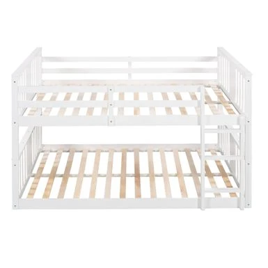 Nestfair Full Over Full Bunk Bed With Ladder - White 13 Nestfair Full Over Full Bunk Bed With Ladder - White - Image 11