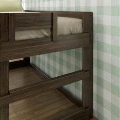 Max And Lily Farmhouse Twin-Size Low Loft Bed - Barnwood Brown -Furniture Kids Store d7900dd3 9341 4d6f ad76 515032946d70