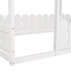 Merax Full Size House Bed Frame With Fence - White -Furniture Kids Store d88dce48 2fa5 4707 9cb4 cad0661ab8a9