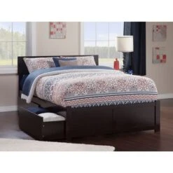 Orlando Full Platform Bed With Footboard And 2 Bed Drawers In Espresso - Espresso - Full -Furniture Kids Store da571936 53dd 4482 86f7 1ba9b8933001