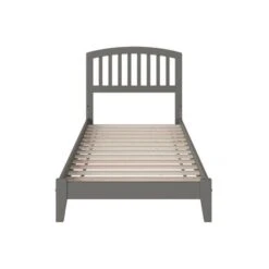 Richmond Twin XL Platform Bed With Open Foot Board In Grey - Grey - Twin XL -Furniture Kids Store dbd51c24 0775 4670 a7bb a000fe86501a