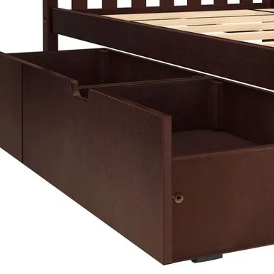 Max And Lily Full Bed With Under Bed Storage Drawers - Pecan 17 Max And Lily Full Bed With Under Bed Storage Drawers - Pecan - Image 15