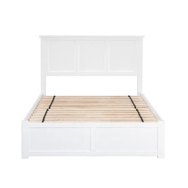 Madison Full Platform Bed With Footboard And 2 Drawers In White - White - Full 8 Madison Full Platform Bed With Footboard And 2 Drawers In White - White - Full - Image 6