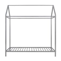 House Bed Frame Twin Size , Metal Platform Bed Floor Bed For Kids - Silver - Twin -Furniture Kids Store df5d68ce 89cb 44d0 90b5 a7a8366995b7