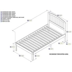 Richmond Twin XL Platform Bed With Open Foot Board In Grey - Grey - Twin XL -Furniture Kids Store e39af83b 87a9 4be4 af33 46aa647a7385