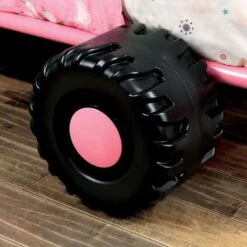 Feln Modern Metal 2-Piece Upholstered Racing Bed With Nightstand Set By Furniture Of America - Pink -Furniture Kids Store e58cd605 7c1b 4e44 92b0 a84fad087c88