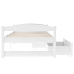 Nestfair Twin Size Platform Bed With 2-Drawers - White -Furniture Kids Store e9da8c52 b4bc 493e b09d f5f88226a566