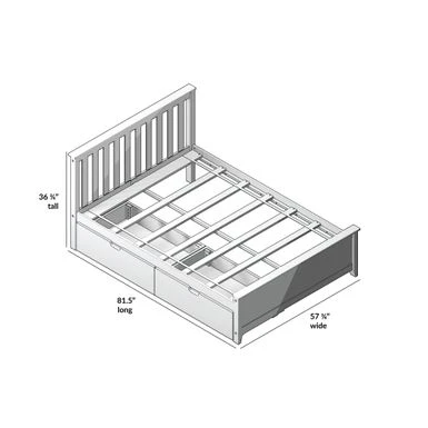 Max And Lily Full Bed With Under Bed Storage Drawers - Pecan 18 Max And Lily Full Bed With Under Bed Storage Drawers - Pecan - Image 16