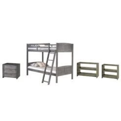 Twin Over Twin Bunk With Case Goods - Bunk, 3 Drawer Chest, Bookcase -Furniture Kids Store ee77d3a2 82eb 47de a5e7 21a5e5b45046